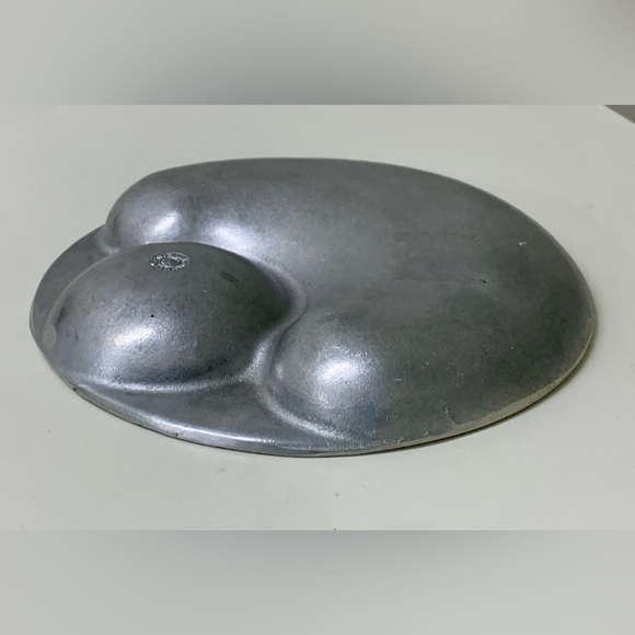 Vintage Wilton Armetale Snowman Solid Pewter Chip & Dip Tray Plate Snack Platter - Picture 5 of 16